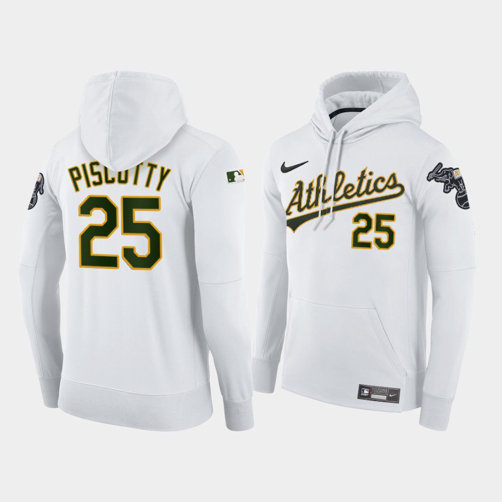Men Oakland Athletics #25 Piscotty white home hoodie 2021 MLB Nike Jerseys->oakland athletics->MLB Jersey
